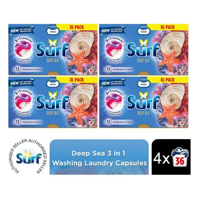 (Buy 4) Surf 3in1 Laundry Washing Detergent DeepSea 2or4pk