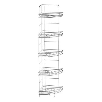 5-Tier Bathroom Corner Storage Rack, Chrome