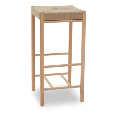 Comfortable Natural Wood Bar Stool, Intricately Handwoven Counter Stool, Easy To Maintain Lounge