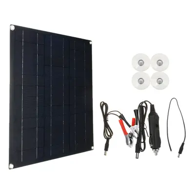 (without solar controller) 30-90A Solar Panel Kit Dual USB Port Battery Charger LCD Controller W