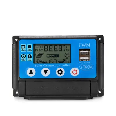 PWM 60A 12/24V Auto Adapt LCD Solar Charge Controller Battery Regulator Adjustable Parameter Dua