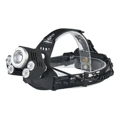 (Silver, T6+4 xXPE White light) USB Headlamp Camping Hunting Bike Bicycle Cycling Motorcycle Ele