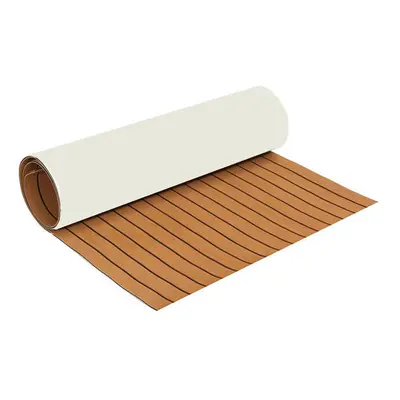 89x230cmx6mm Dark Brown With Black Lines Boat EVA Foam Faux Teak Decking Sheet