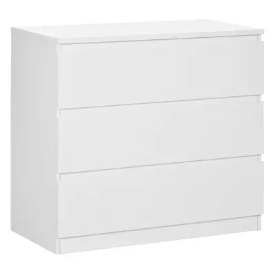 (White) Chest of Drawers, 3-Drawer Storage Organiser Unit for Bedroom, Living Room, White