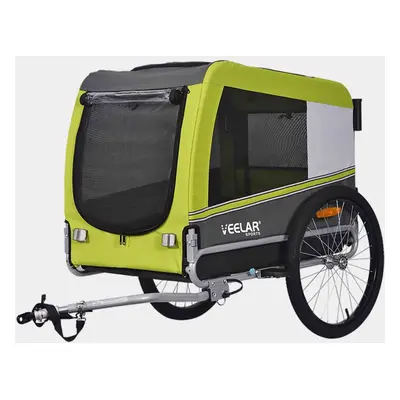 (Lime Green/Black) Large Bike Dog Trailer & Stroller in Pet Trailer Paking brakes