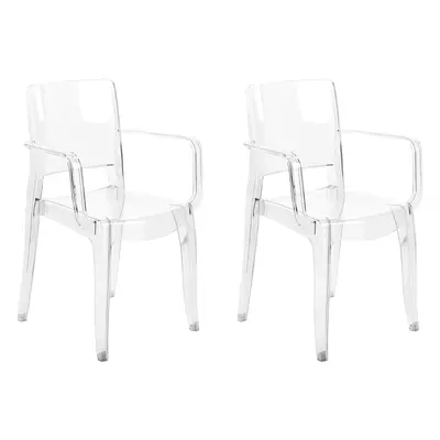 Set of Dining Chairs KENWOOD Transparent