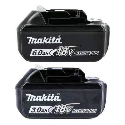 Genuine Makita 18V Batteries - 1x 6.0Ah BL1860 1x 3.0Ah BL1830 LXT Star Battery