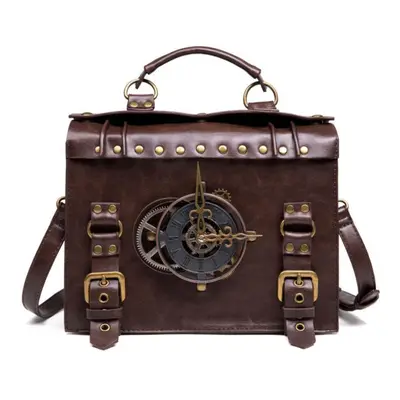 (coffee) Johnature Women Bag Pu Leather Steampunk Industrial Retro Handbag Large Capacity Hasp F