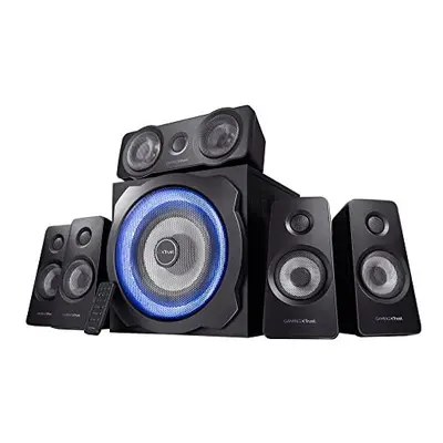 Trust Gaming GXT Tytan 5.1 Surround Sound Speaker System, PC Speakers with Subwoofer, UK Plug, L