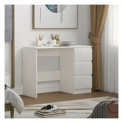 (Gloss White) Narvik Dressing Table/Desk with Drawers - Modern