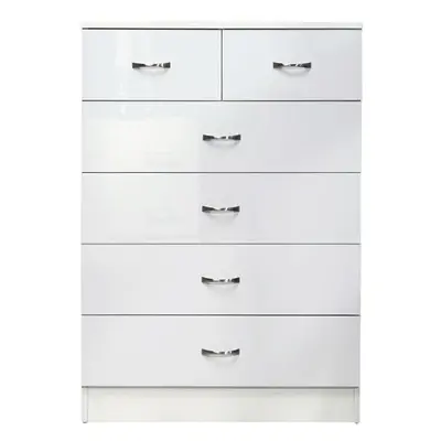 (6 Drawer) Chiswick Chest of Drawers in Gloss White