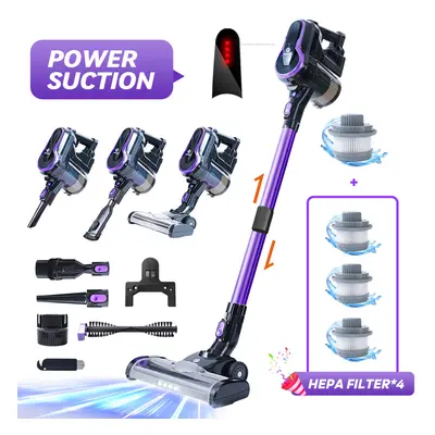 (Purple) In Cordless Vacuum Cleaner, 30kPa/350W Powerful Handheld Vacuum Cleaner, Speed,Lightwei