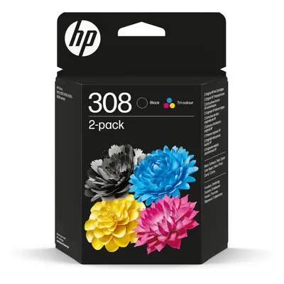 308 2-Pack Black/Tri-color Original Ink Cartridge Combo