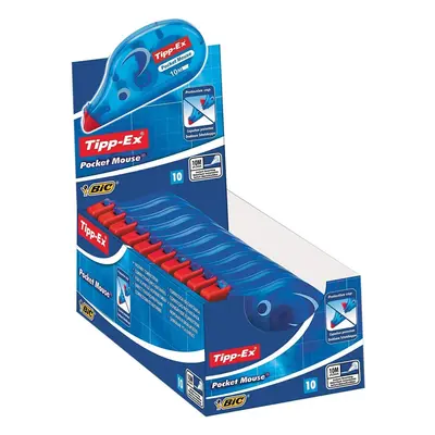 Bic Tipp-Ex Pocket Mouse Correction Tapes, Box of - with 10M-Long of Extra Tear-Resistant Plasti