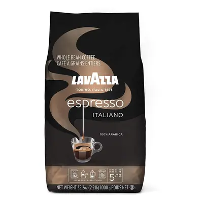 Lavazza Espresso Italiano, Percent Arabica Medium Roast Coffee Beans, Pack of kg