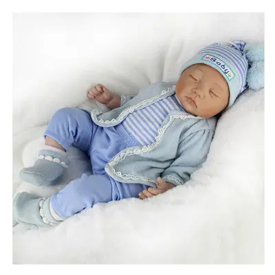 Baby Realistic Reborn Dolls 22" Lifelike Vinyl Silicone Newborn Dollclothes Boy