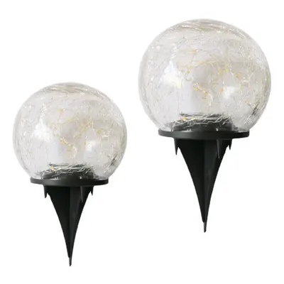 (100mm) 10CM/12CM Outdoor Solar Garden Lamp Crack Ball Grass Lamp Garden Buried Lamp Waterproof 