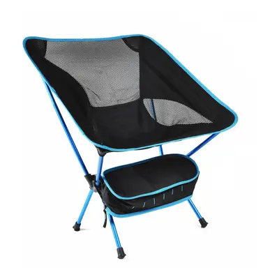 (Sky Blue) Portable Ultralight Folding Chair 210KG High Load Outdoor Camping Chair Hiking Picnic