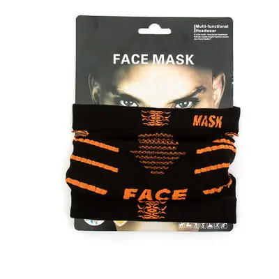 (Black Orange) Outdoor Multifunction Magic Scarf Face Protection Biking Bicycle Mask Warm Windpr