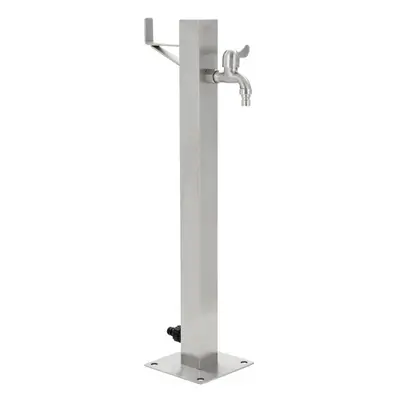 vidaXL Garden Water Column Stainless Steel Square 65cm Watering Irrigation