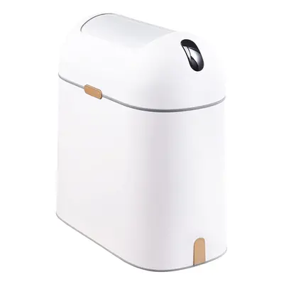 (White) 9.5L Motion Sensor Bathroom Trash Can, 2.5 Gallon Waterproof Trash Can