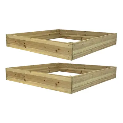 Set of Wooden Raised Vegetable Beds (122cm x 18cm)