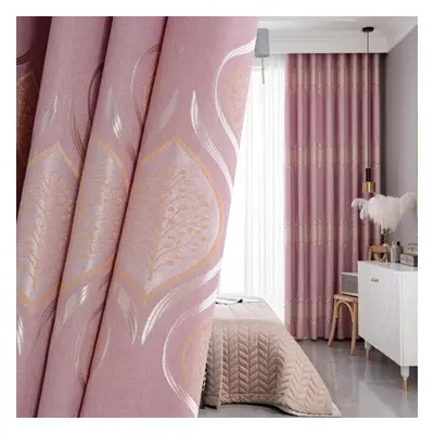 (pink, 150*270cm*2pcs) Blackout Curtains Nordic Simple Living Room Bedroom Home Insulation Bay W