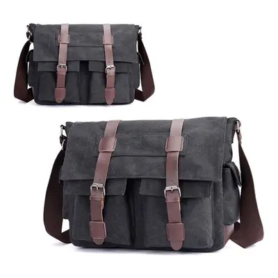 (black) Men&apos;s Vintage Canvas Bag Men Casual Crossbody Bag For Men Messenger Bag Man Travel 