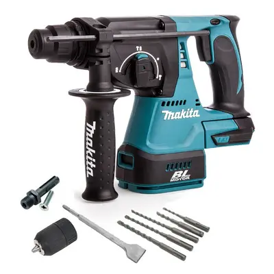 Makita DHR242Z 18v LXT SDS Rotary Hammer Drill + SDS Bits Chisel + Keyless Chuck