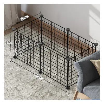 (black, pcs) Diy Pet Fence And Nest Durable Pet Playpen Crate Dog Mesh Gate Pets Mesh Gate For P