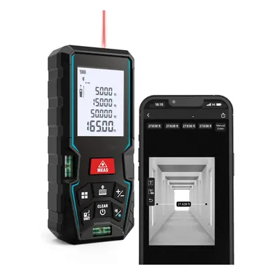 (50M-APP) Laser distance meter with mobile app, laser distance meter with level bubbles, 2mm acc