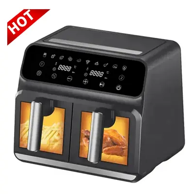 Duel Basket Air Fryer Oven Digital Cooker Litre with Minute Timer