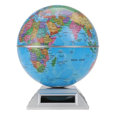 Solar Automatic Rotating Globe Decorative Desktop Earth Geography World Globe Base World Map Edu