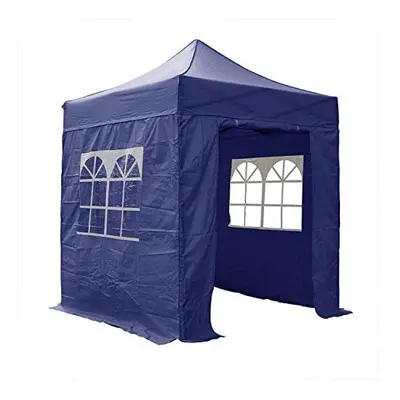 AIRWAVE Pop Up Gazebo 2x2m Waterproof PVC Outdoor Garden Marquee with Sides, Heavy Duty, Blue