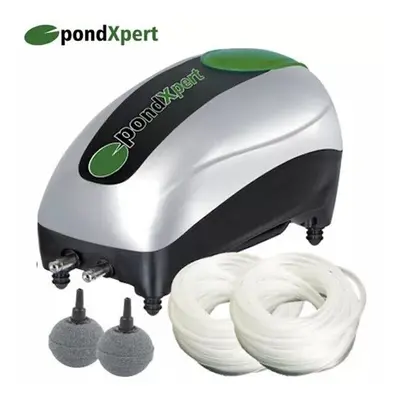 PondXpert Small Pond Air Pump With Hose Stones 210LPH Fish Koi Ponds