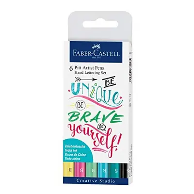 Faber-Castell "Be Bold, Be Italic" Hand-Lettering Pens (Pack of 6)