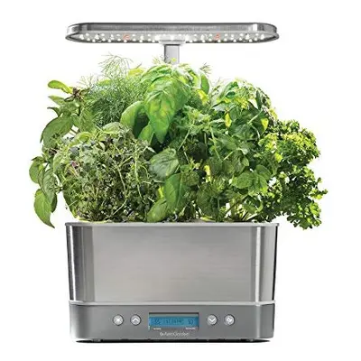 AeroGarden Harvest Elite - Indoor Garden with LED Grow Light, Stainless Steel