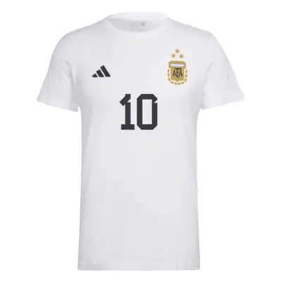 (M) Messi Football Number Graphic T-Shirt (White)