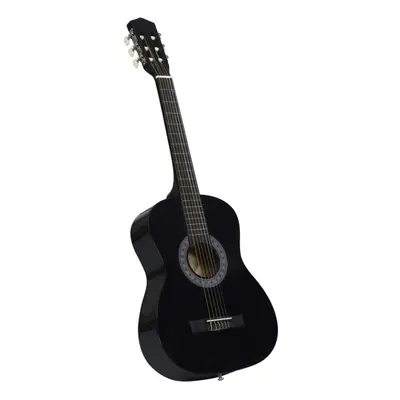 vidaXL Classical Guitar for Beginner and Kids Black 3/4 36"