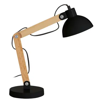 Premier Housewares Blake Black Wood Table Lamp