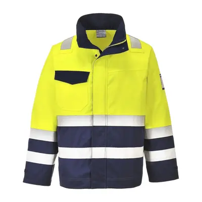 (Yellow/Navy, XXL) Portwest Hi Vis MODAFLAME Jacket