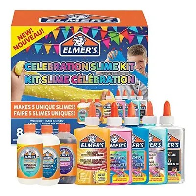 ElmerÃ¢ÃÃs Celebration Slime Kit | Slime Supplies Include Assorted Magical Liquid Slime Activa