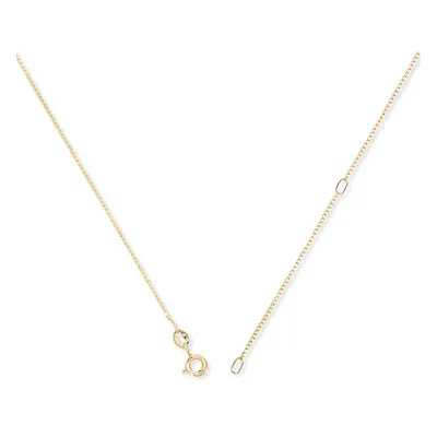 Jewelco London 9ct Yellow Gold - Convertible Box to Pendant Chain Necklace - 0.8mm gauge - CNNR0