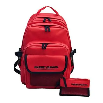 (Red) Women Men Backpack Purse Set Outdoor Laptop Bags Tote Travel Bags