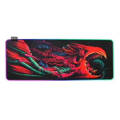 (L) RGB Mouse Pad Beast Gaming Keyboard Pad Non-slip Rubber Desktop Table Protective Mat for Hom