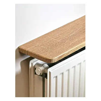 Wood Effect Radiator Shelves Oak laminated 120x15x1.8cm (48"x6")