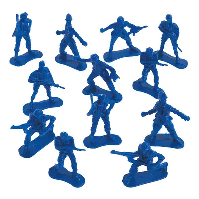 Big Bag of Blue Army Plastic Toy Soldiers (bulk set of Army Men) Action Figures for Kids