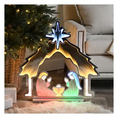 65cm Nativity Infinity Christmas Decoration with Multi-Coloured LEDs