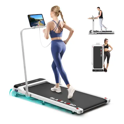 BLACK LORD Treadmill Walking Pad Incline Foldable handrail White