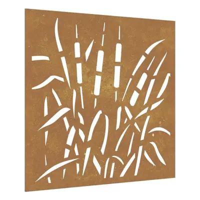 vidaXL Garden Wall Decoration Wall Art Wall Decor Corten Steel Grass Design